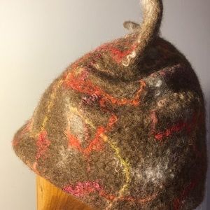 Hat with cat ears, handmade, merino wool .Unique